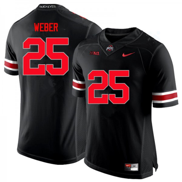 Ohio State Buckeyes #25 Mike Weber Men Embroidery Jersey Black